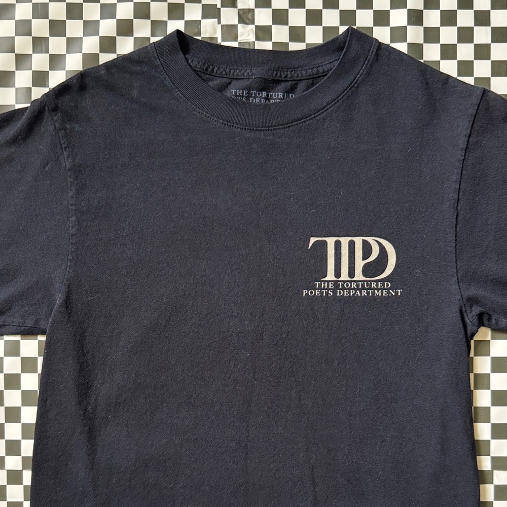 Taylor Swift Black Tee with Cream Logo